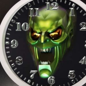 Green Goblin led lights wall clock